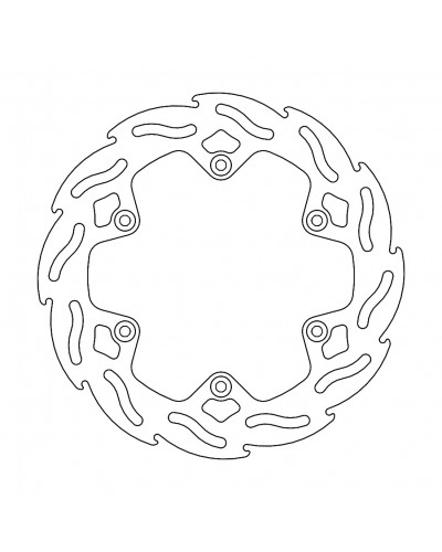 Disque Frein Moto MOTO-MASTER Disque arrière MM Flame Fixe Yamaha YZ450F Factory 220x4,4mm