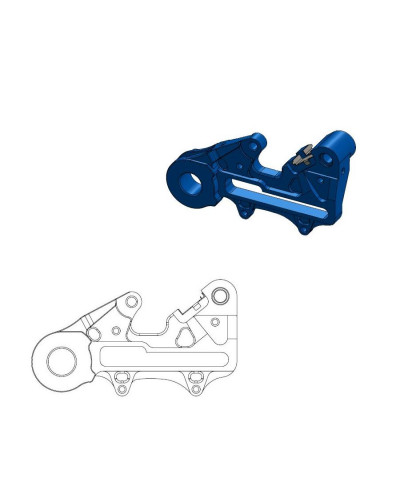 Accessoires Freinage Moto MOTO-MASTER Support arrière Offroad MM 220 HVA bleu (incl adapt enduro)