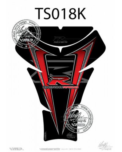 Protection Réservoir Moto MOTOGRAFIX Protection de réservoir MOTOGRAFIX 2pcs noir/rouge Suzuki GSXR