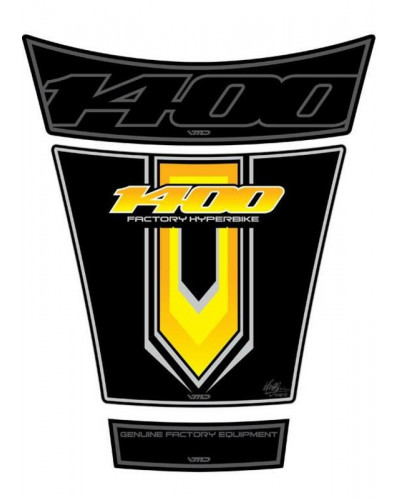 Protection Réservoir Moto MOTOGRAFIX Protection de réservoir MOTOGRAFIX 3pcs noir/jaune  Suzuki GSX1400