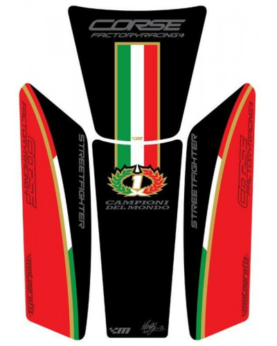 Protection Réservoir Moto MOTOGRAFIX Protection de réservoir MOTOGRAFIX 4pcs rouge Italia Ducati Streetfighter