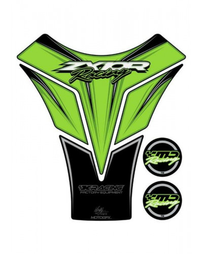 Protection Réservoir Moto MOTOGRAFIX Protection de réservoir MOTOGRAFIX 4pcs vert Kawasaki ZX10R