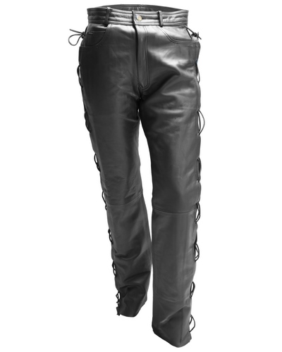 Pantalon Cuir Moto MOTOMOD JEAN LACET NOIR