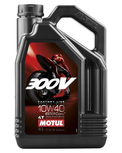 Huile 4 Temps Moto MOTUL 300V FL ROAD RACING  4T 10W40 4 litres