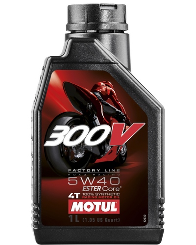 Huile 4 Temps Moto MOTUL 300V FL ROAD RACING 4T 5W40 1 litre