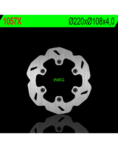 Disque Frein Moto NG BRAKE DISC Disque de frein arrière droit NG 1057X pétale fixe Gas Gas