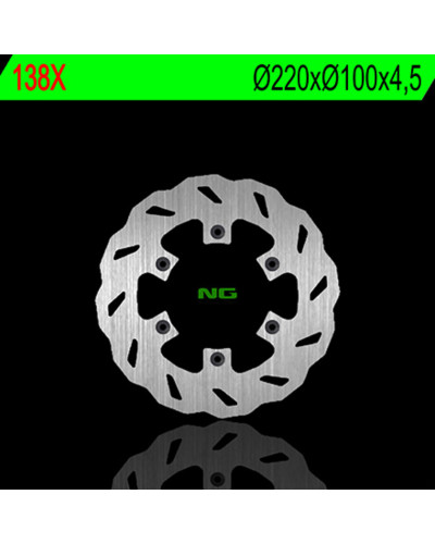 Disque Frein Moto NG BRAKE DISC Disque de frein arrière droit NG 138X pétale fixe Kawasaki