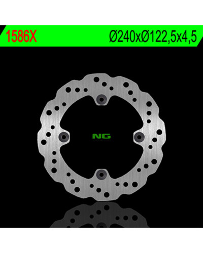 Disque Frein Moto NG BRAKE DISC Disque de frein arrière droit NG 1586X pétale fixe Honda