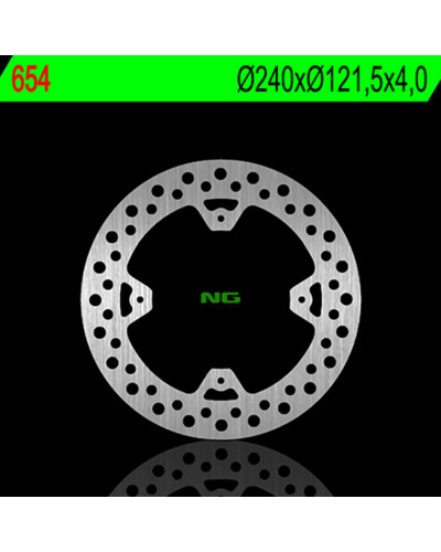 Disque Frein Moto NG BRAKE DISC Disque de frein arrière droit NG 654 rond fixe