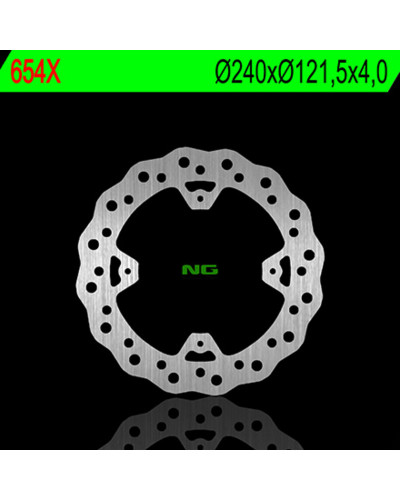 Disque Frein Moto NG BRAKE DISC Disque de frein arrière droit NG 654X pétale fixe