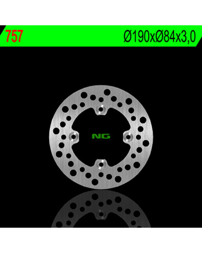 Disque Frein Moto NG BRAKE DISC Disque de frein arrière droit NG 757 rond fixe Yamaha