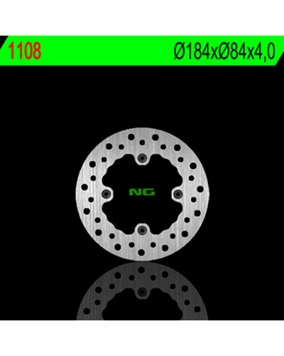 Disque Frein Moto NG BRAKE DISC Disque de frein arrière NG 1108 rond fixe Kawasaki KX80