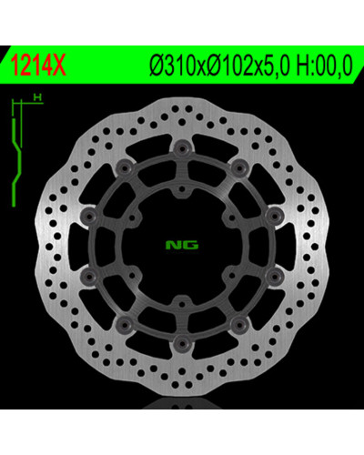 Disque Frein Moto NG BRAKE DISC Disque de frein arrière NG 1214X pétale flottant Suzuki