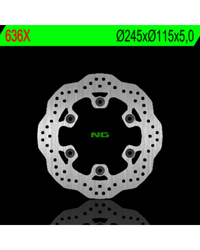 Disque Frein Moto NG BRAKE DISC Disque de frein arrière NG 636X pétales fixe