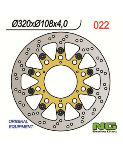 Disque Frein Moto NG BRAKE DISC Disque de frein avant gauche NG 022 rond flottant Gas Gas