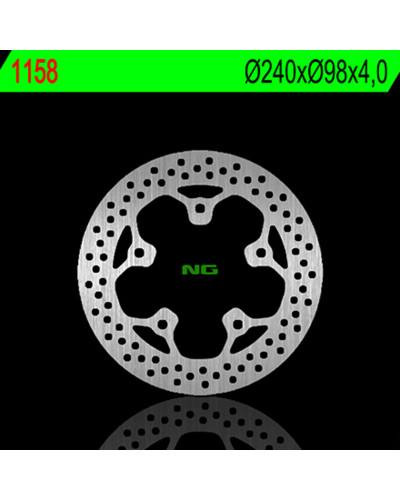 Disque Frein Moto NG BRAKE DISC Disque de frein avant gauche NG 1158 rond fixe