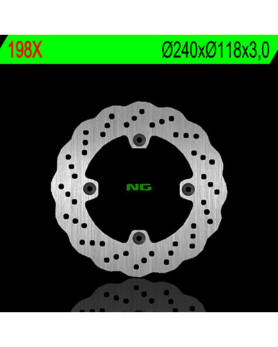 Disque Frein Moto NG BRAKE DISC Disque de frein avant gauche NG 198X pétale fixe Honda CR125R