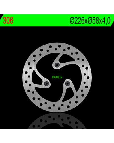 Disque Frein Moto NG BRAKE DISC Disque de frein avant gauche NG 306 rond fixe Peugeot