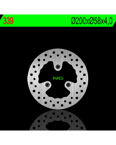 Disque Frein Moto NG BRAKE DISC Disque de frein avant gauche NG 339 rond fixe Malaguti