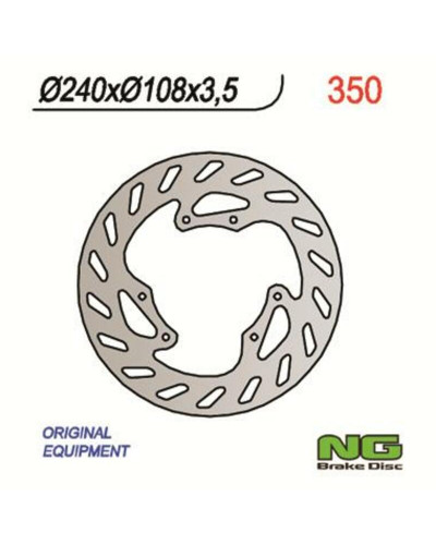 Disque Frein Moto NG BRAKE DISC Disque de frein avant gauche NG 350 rond fixe Gas Gas