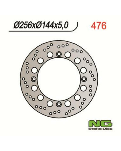 Disque Frein Moto NG BRAKE DISC Disque de frein avant gauche NG 476 rond fixe Honda VF500