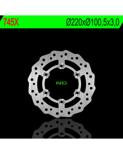 Disque Frein Moto NG BRAKE DISC Disque de frein avant gauche NG 745X pétale fixe