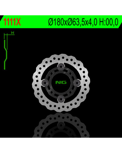 Disque Frein Moto NG BRAKE DISC Disque de frein avant NG 1111X pétale fixe