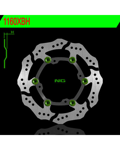 Disque Frein Moto NG BRAKE DISC Disque de frein avant NG 1160XBH pétale flottant Suzuki RM-Z250/450