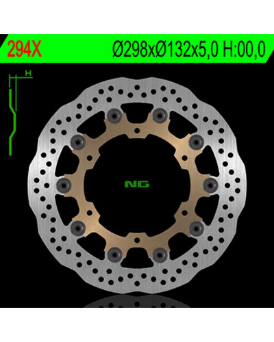 Disque Frein Moto NG BRAKE DISC Disque de frein avant NG 294X pétale flottant Yamaha