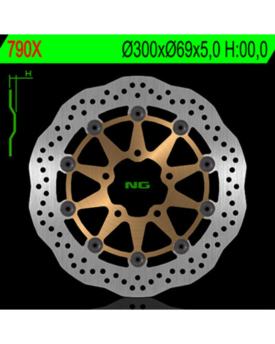 Disque Frein Moto NG BRAKE DISC Disque de frein avant NG 790X pétale flottant Suzuki