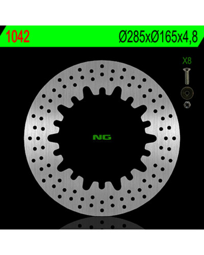 Disque Frein Moto NG BRAKE DISC Disque de frein NG 1042 rond fixe