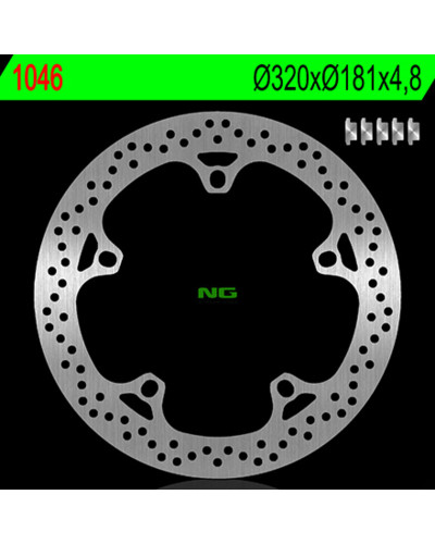 Disque Frein Moto NG BRAKE DISC Disque de frein NG 1046 rond fixe