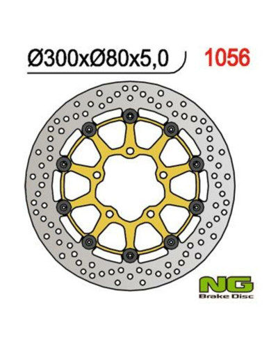 Disque Frein Moto NG BRAKE DISC Disque de frein NG 1056 rond semi-flottant