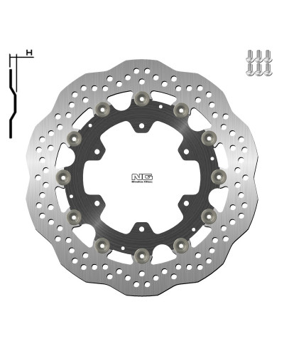 Disque Frein Moto NG BRAKE DISC Disque de frein NG 1137XG pétale flottant