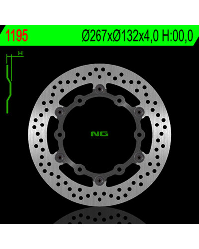 Disque Frein Moto NG BRAKE DISC Disque de frein NG 1195 rond semi-flottant