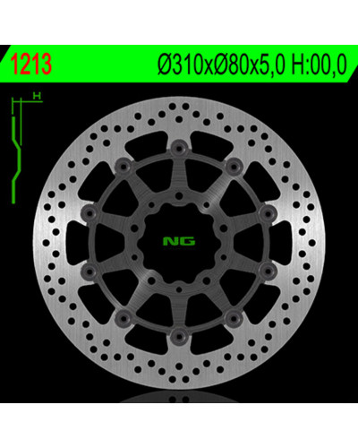 Disque Frein Moto NG BRAKE DISC Disque de frein NG 1213 rond semi-flottant