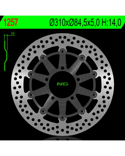 Disque Frein Moto NG BRAKE DISC Disque de frein NG 1247 rond fixe
