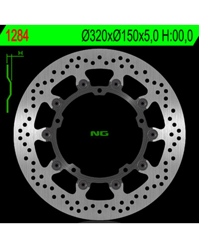 Disque Frein Moto NG BRAKE DISC Disque de frein NG 1284 rond semi-flottant