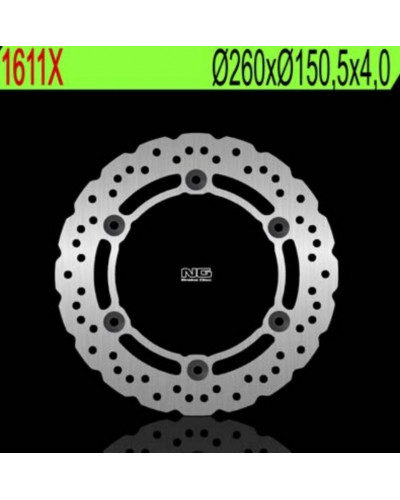 Disque Frein Moto NG BRAKE DISC Disque de frein NG 1611X pétale fixe