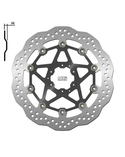 Disque Frein Moto NG BRAKE DISC Disque de frein NG 1643XG pétale flottant Honda CRF1000L Africa Twin