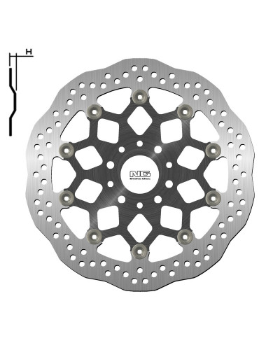 Disque Frein Moto NG BRAKE DISC Disque de frein NG 1717XG pétale flottant