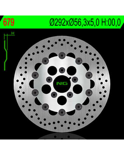 Disque Frein Moto NG BRAKE DISC Disque de frein NG 679 rond semi-flottant