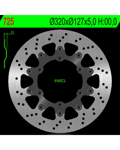 Disque Frein Moto NG BRAKE DISC Disque de frein NG 725 rond semi-flottant