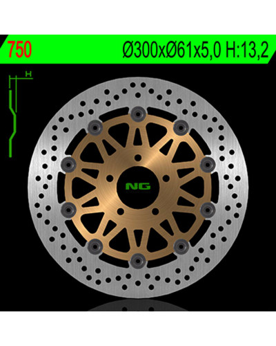 Disque Frein Moto NG BRAKE DISC Disque de frein NG 750 rond semi-flottant