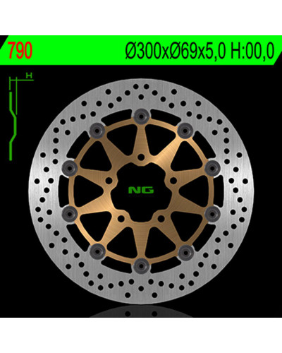 Disque Frein Moto NG BRAKE DISC Disque de frein NG 790 rond semi-flottant