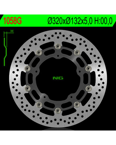 Disque Frein Moto NG BRAKE DISC Disque de frein NG BRAKE DISC flottant - 1058G