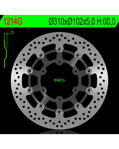 Disque Frein Moto NG BRAKE DISC Disque de frein NG BRAKE DISC flottant - 1214G