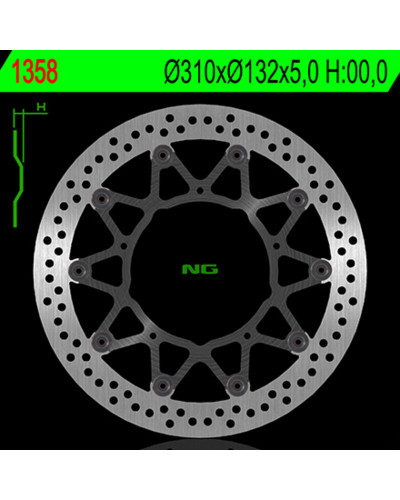 Disque Frein Moto NG BRAKE DISC Disque de frein NG BRAKE DISC flottant - 1358