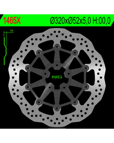 Disque Frein Moto NG BRAKE DISC Disque de frein NG BRAKE DISC pétale flottant - 1465X