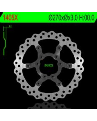 Disque Frein Moto NG BRAKE DISC Disque de frein NG Ø270 pétale fixe type 1405X TM